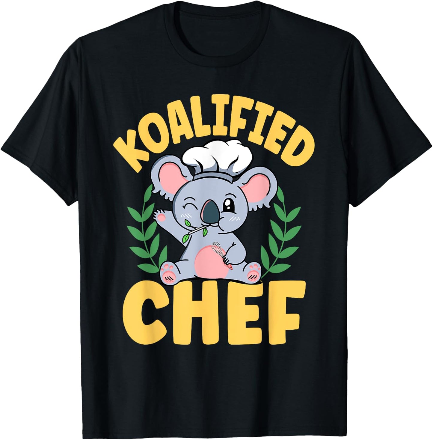 Cute Australian Animal Koala Bears Koalified Chef T-Shirt - T-Shirt | Black
