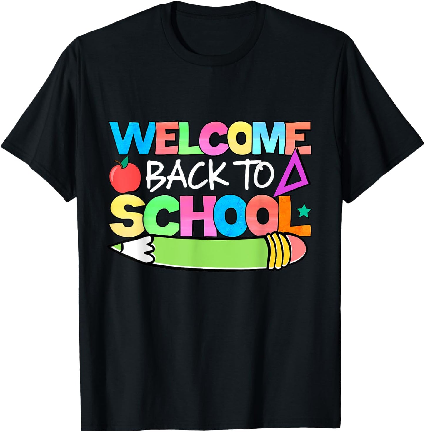 Welcome Back to School Fun First Day of School Vibes T-Shirt - T-Shirt | Black