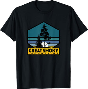 Great Smoky Mountains National Park Pines T-Shirt - T-Shirt | Black