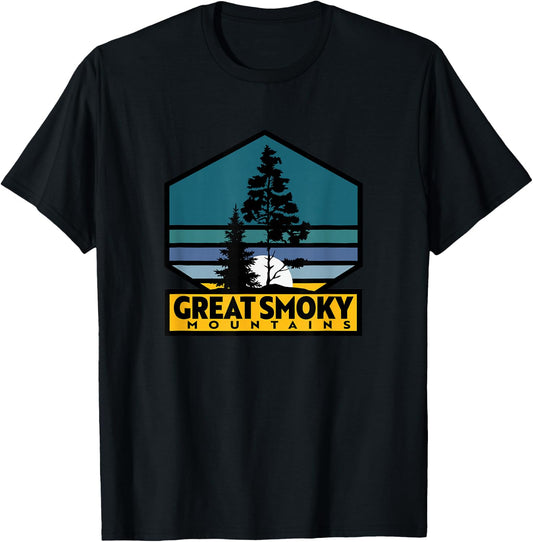Great Smoky Mountains National Park Pines T-Shirt - T-Shirt | Black
