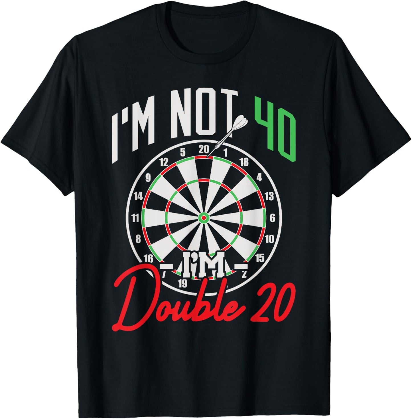 40th Birthday Dart Player 40 Years Darts T-Shirt - T-Shirt | Black