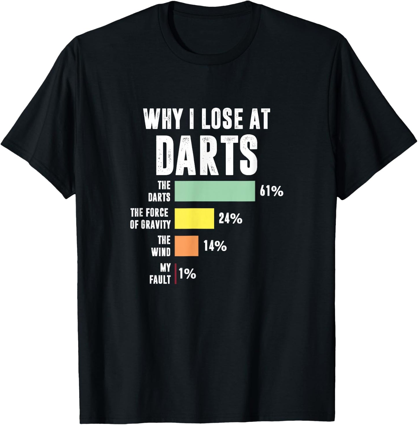Why I Lose at Darts, Funny Darts Player T-Shirt - T-Shirt | Black