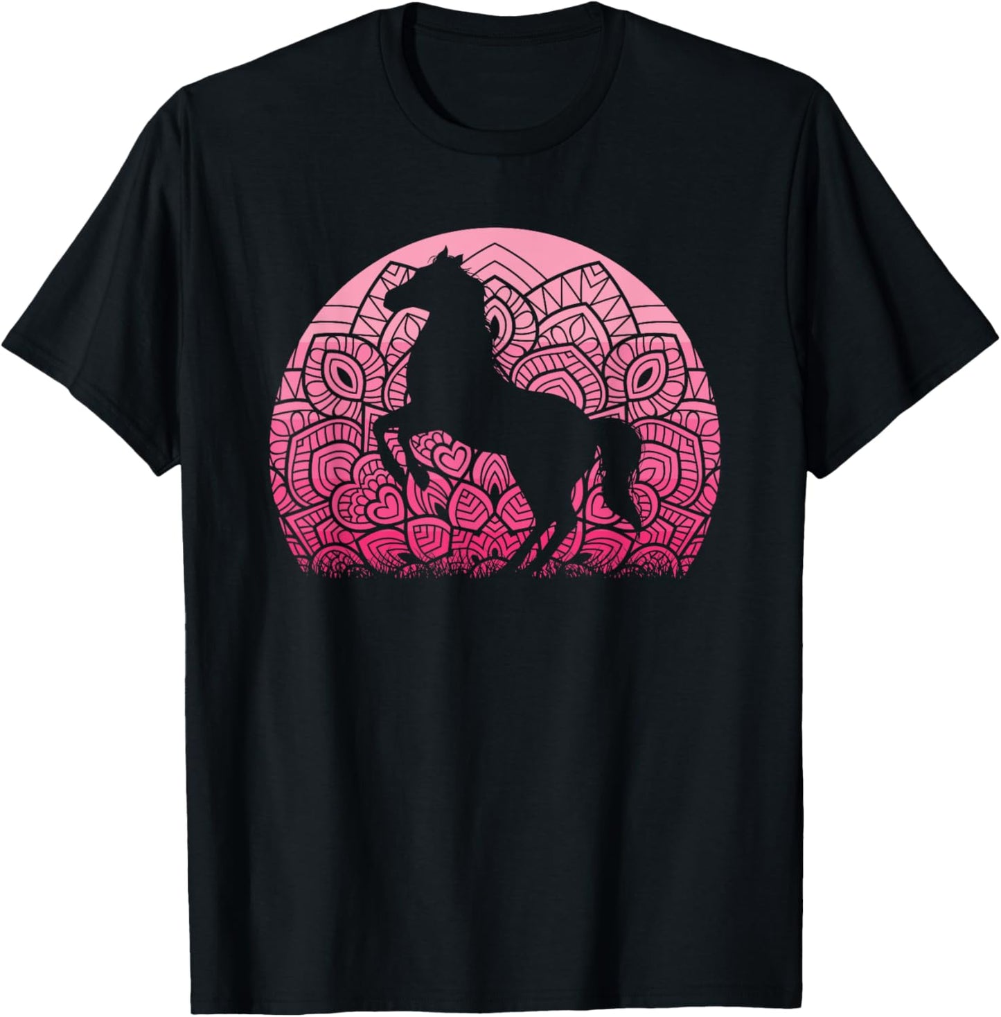 Horse Lover Horseback Riding Western Cowgirl Women Girls T-Shirt - T-Shirt | Black