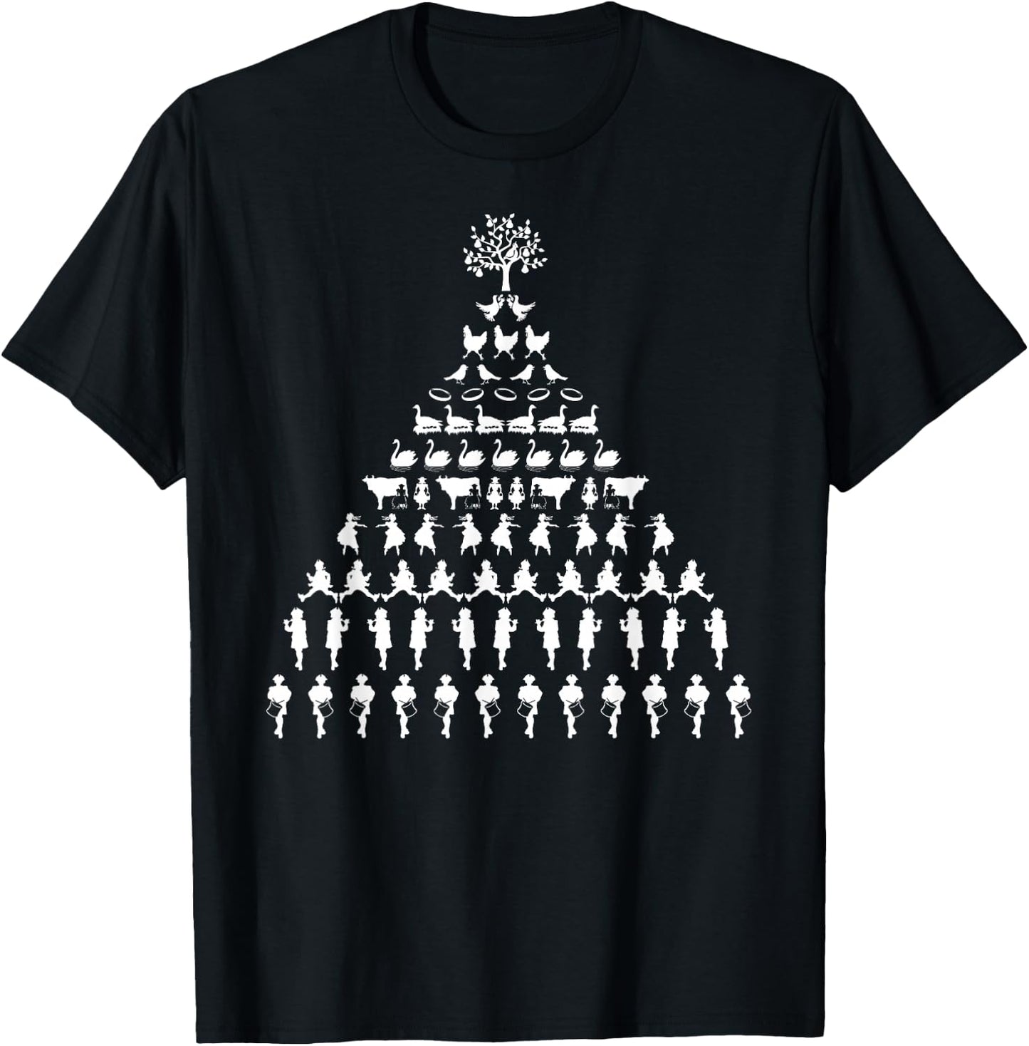12 Days Of Christmas T-Shirt - T-Shirt | Black