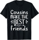 Cousins Make the Best Friends Toddler Crew T-Shirt - T-Shirt | Black