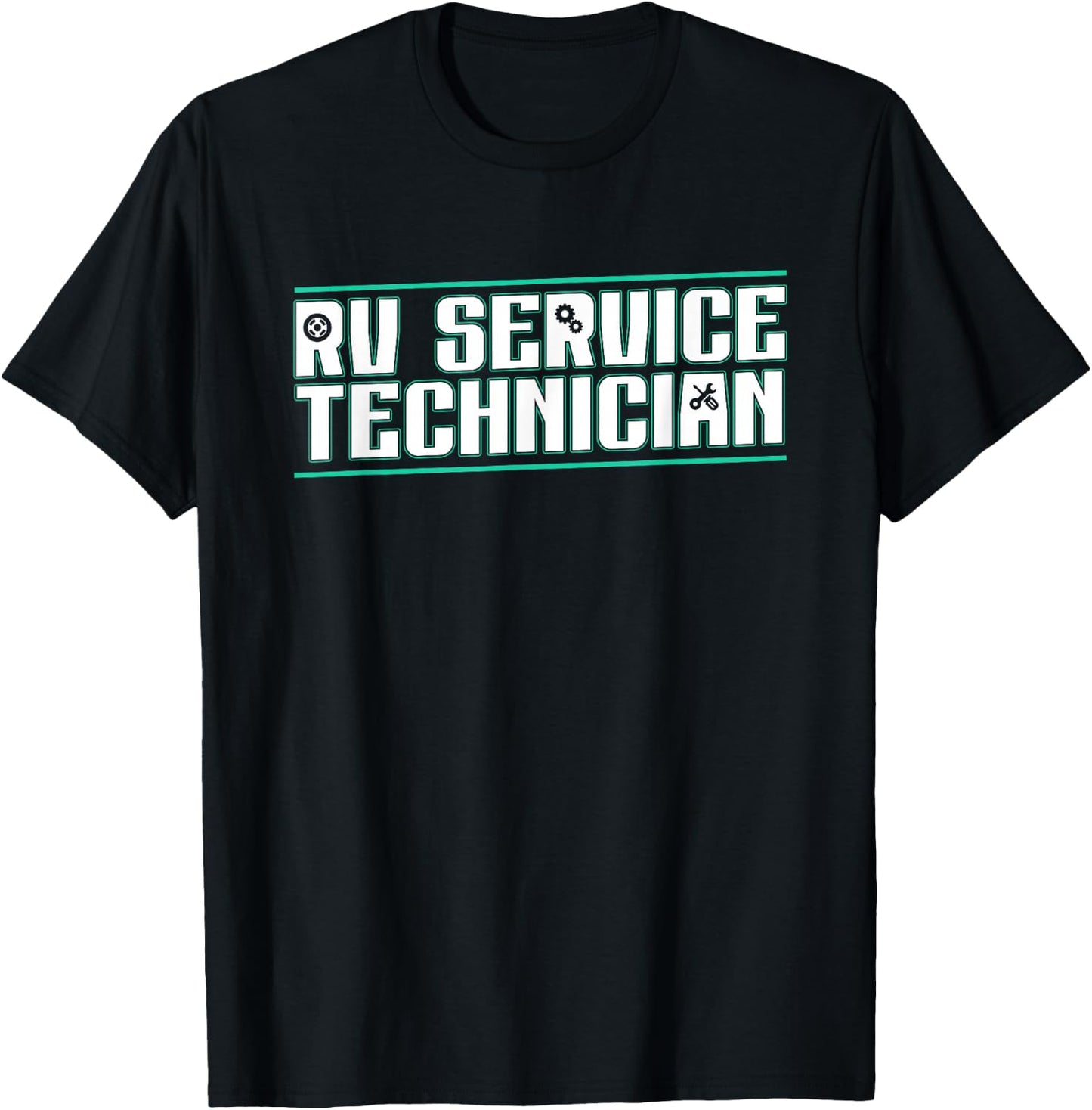RV Service Technician Motorhome Mechanic Travel Trailer Tech T-Shirt - T-Shirt | Black