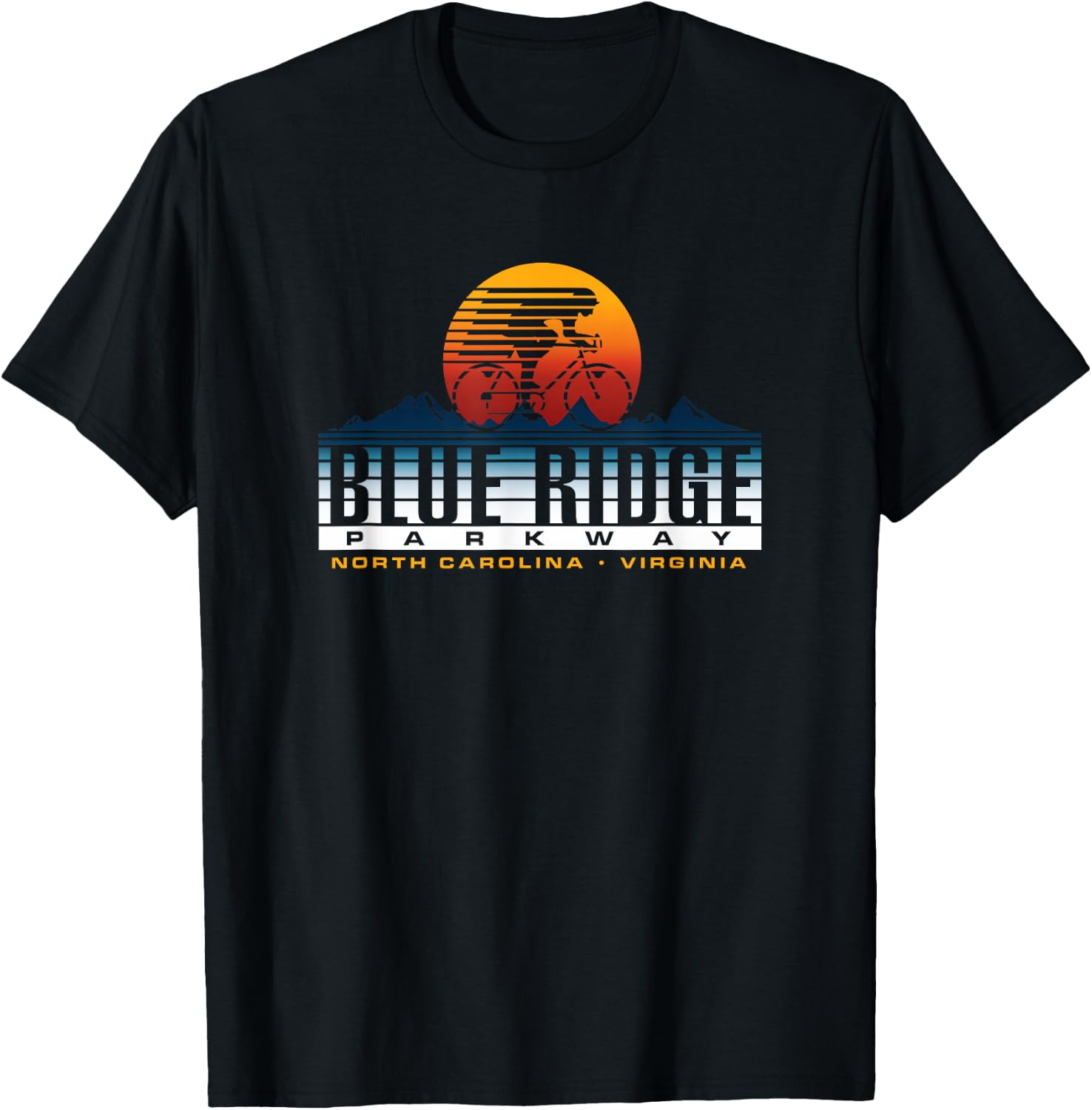 Blue Ridge Parkway National Park Biker T-Shirt - T-Shirt | Black