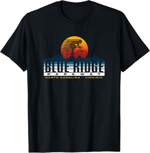 Blue Ridge Parkway National Park Biker T-Shirt - T-Shirt | Black