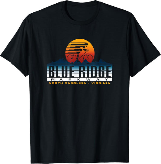 Blue Ridge Parkway National Park Biker T-Shirt - T-Shirt | Black