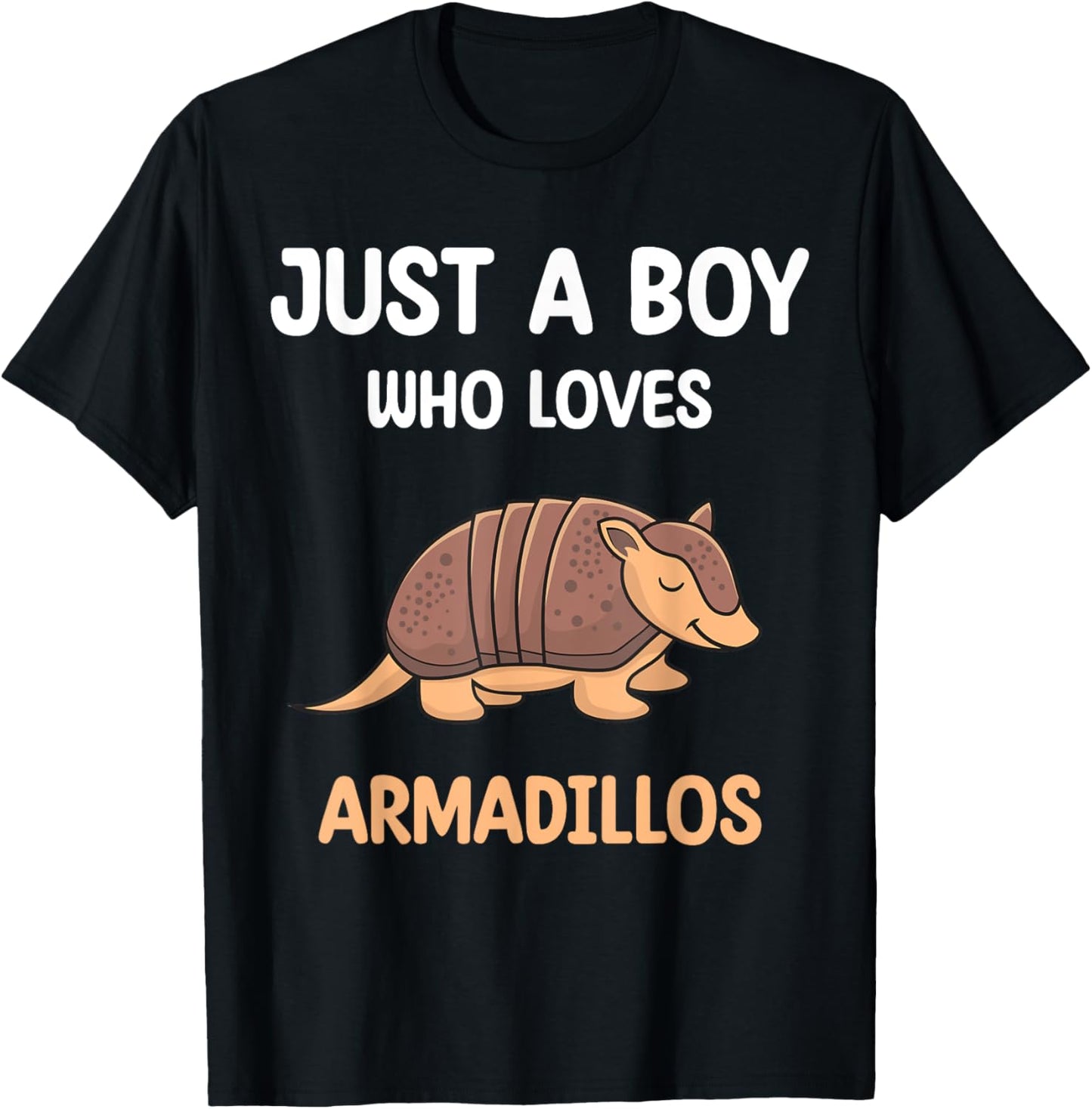 Armadillo Just A Boy Who Loves Armadillos Kids Boys Toddler T-Shirt - T-Shirt | Black