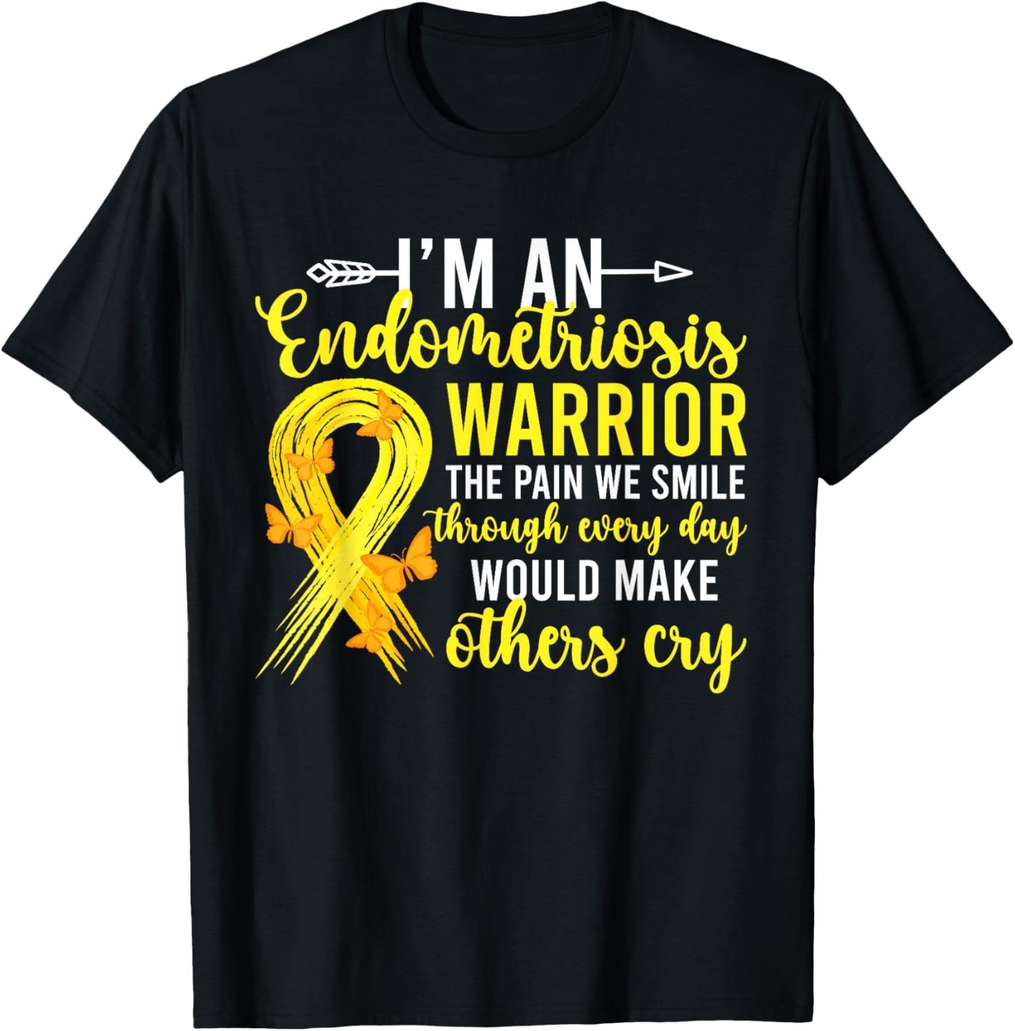 I'm An Endometriosis Warrior Endo Awareness Month T-Shirt - T-Shirt | Black