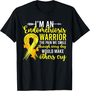 I'm An Endometriosis Warrior Endo Awareness Month T-Shirt - T-Shirt | Black