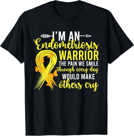 I'm An Endometriosis Warrior Endo Awareness Month T-Shirt - T-Shirt | Black
