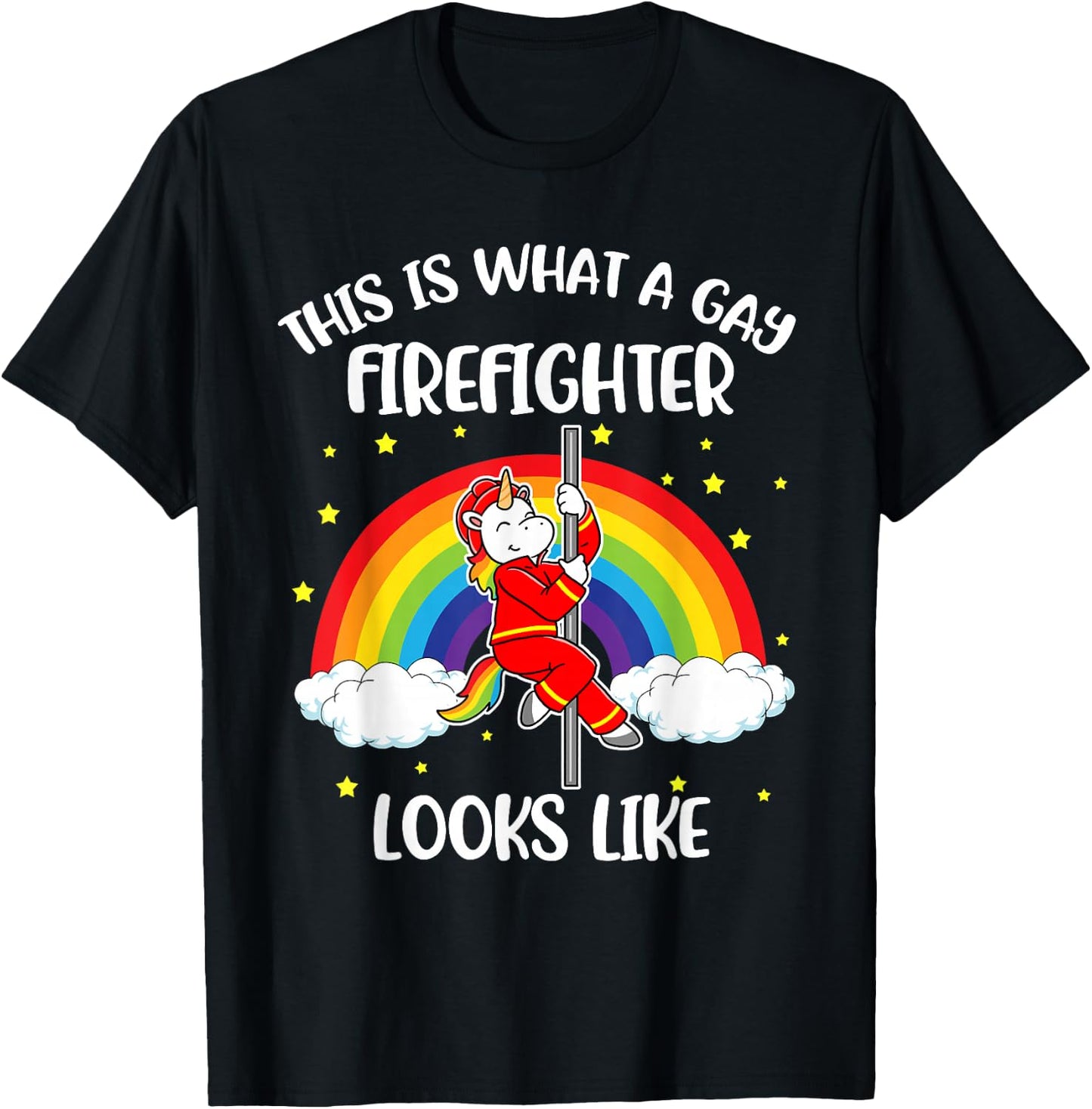This Is What A Gay Firefighter Looks Like T-Shirt - T-Shirt | Black
