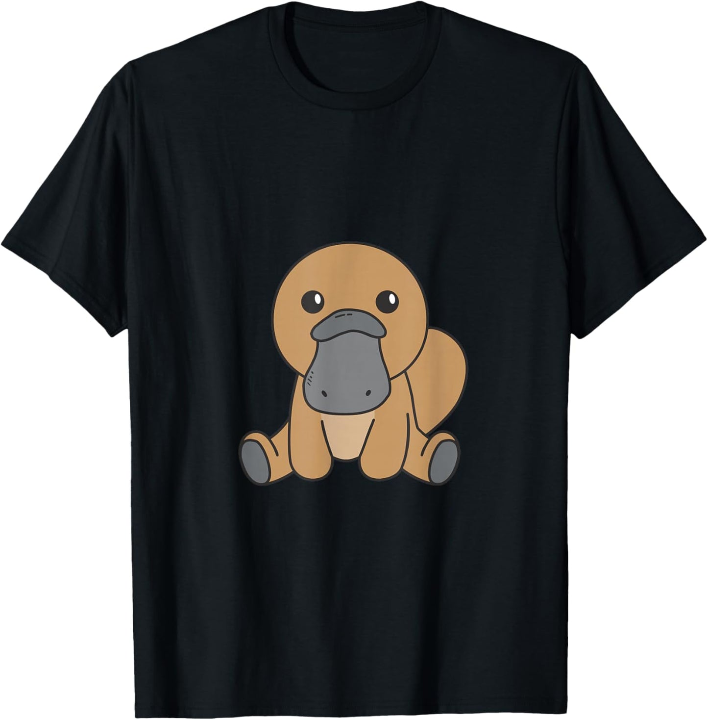 Platypus Cute Animals for Children Manga Platypus T-Shirt - T-Shirt | Black