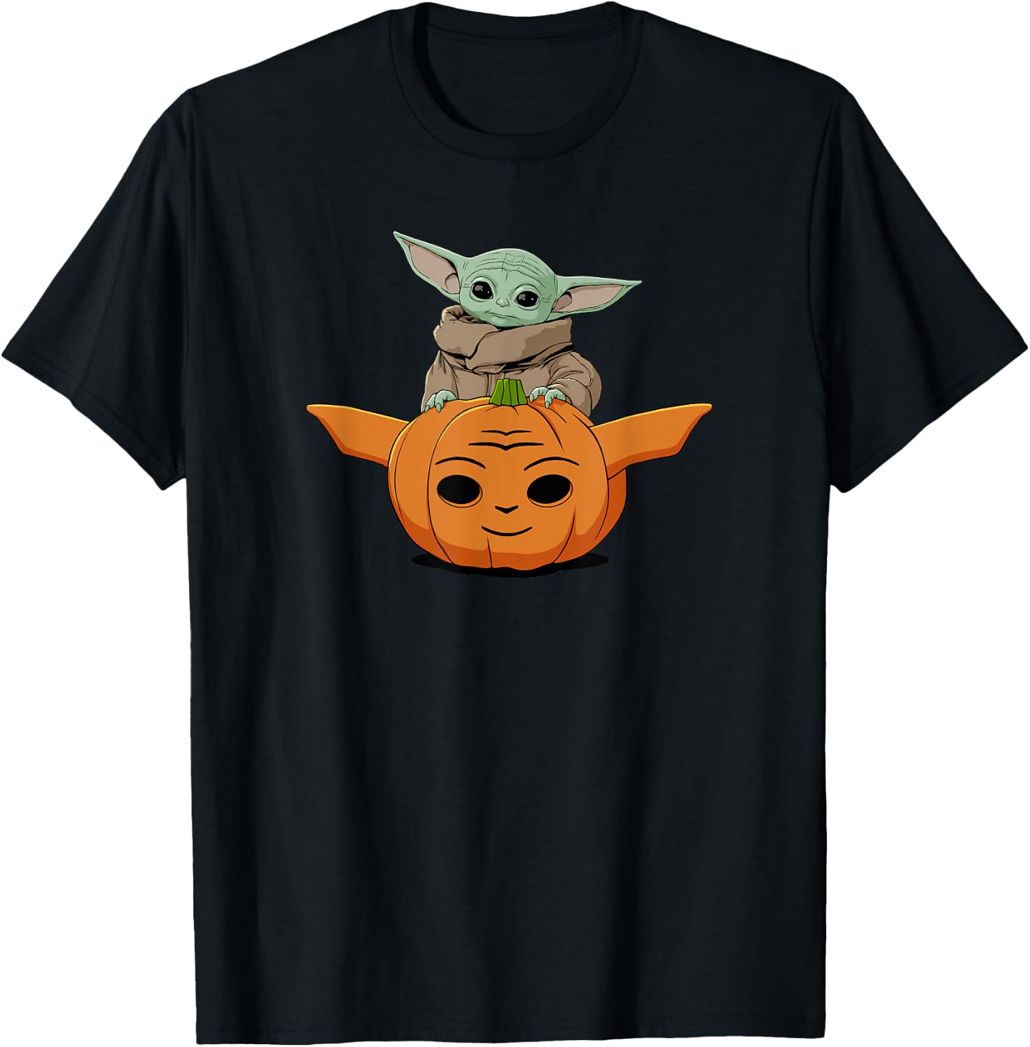 Star Wars: The Mandalorian Halloween Grogu Cute Pumpkin T-Shirt - T-Shirt | Black