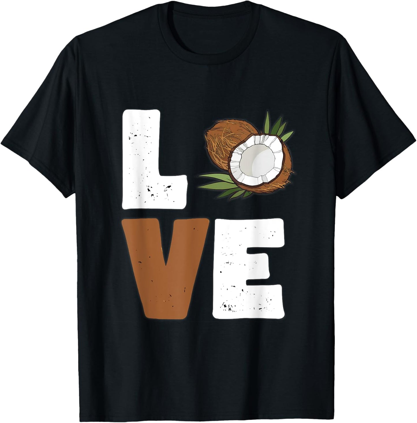 Love Coconut Women Shirt Coconut Lovers for Kids and Girls T-Shirt - T-Shirt | Black