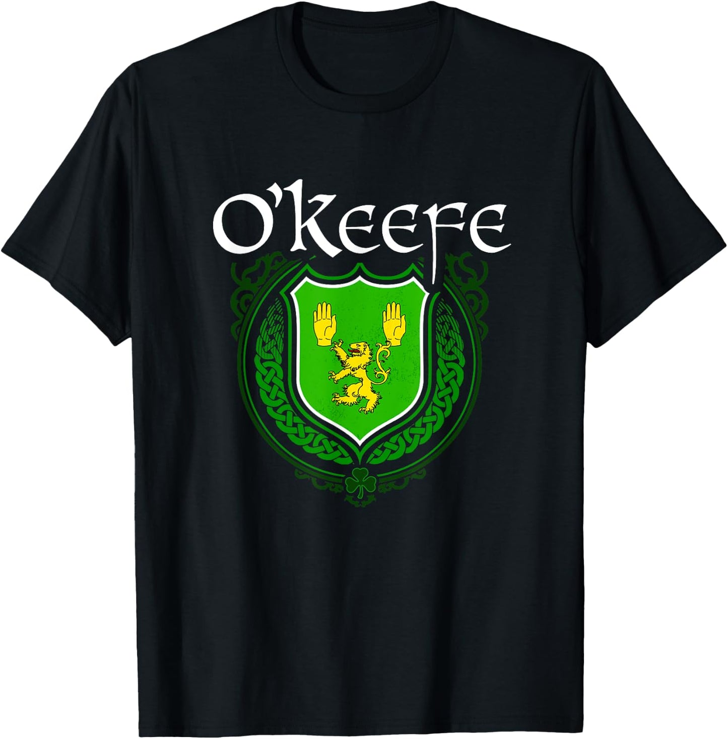 O'Keefe Surname Irish Clan Tartan Badge Ireland T-Shirt - T-Shirt | Black