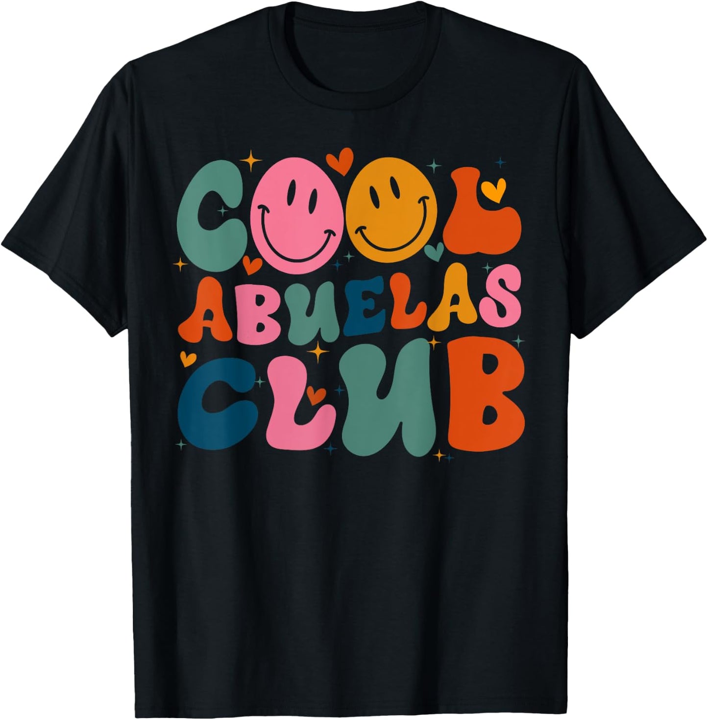 Cool Abuelas Club Groovy Retro Mother's Day New Grandma T-Shirt - T-Shirt | Black
