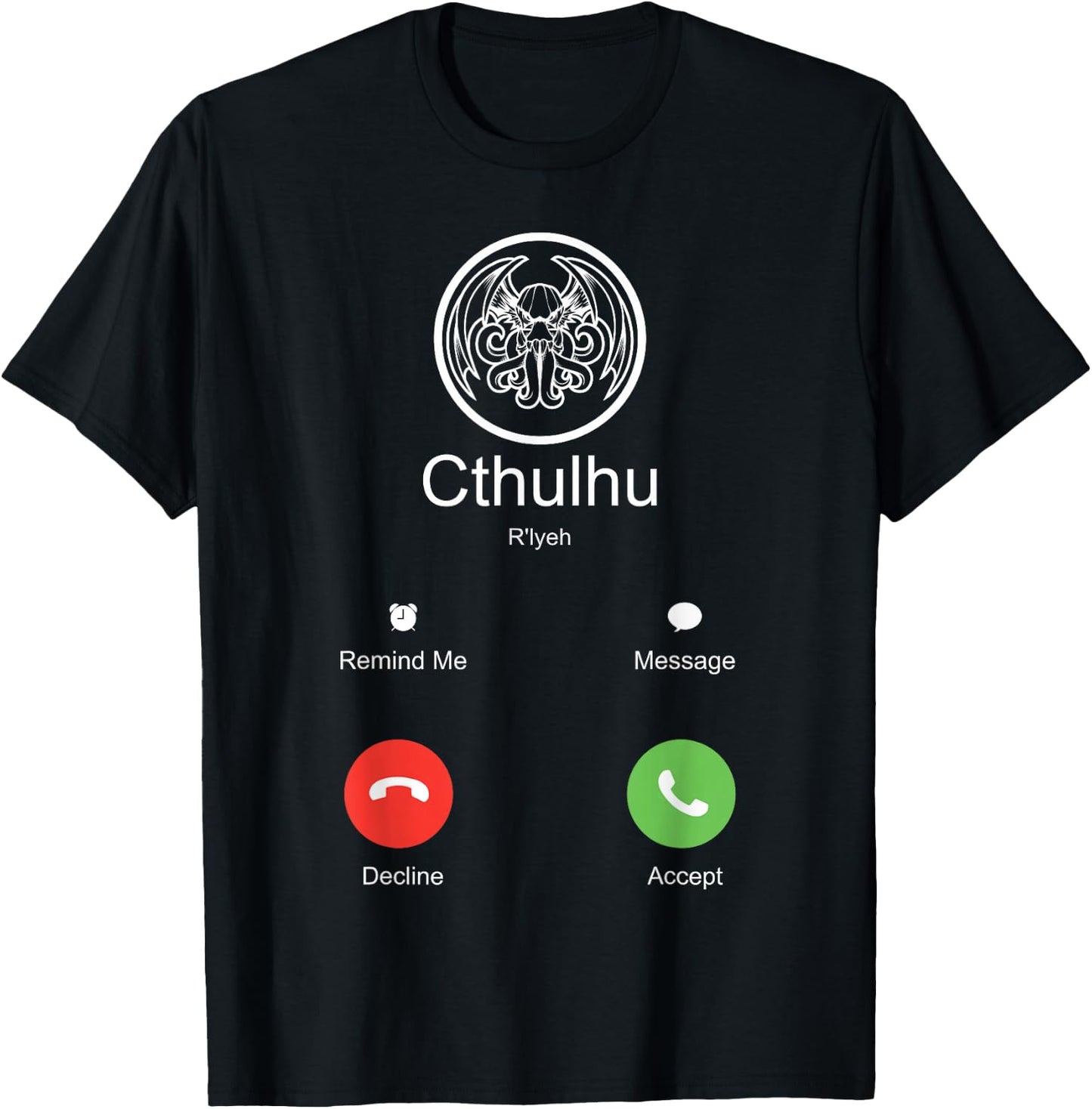 Death Call of Cthulhu Monster Mythos Goth Cthulhu T-Shirt - T-Shirt | Black