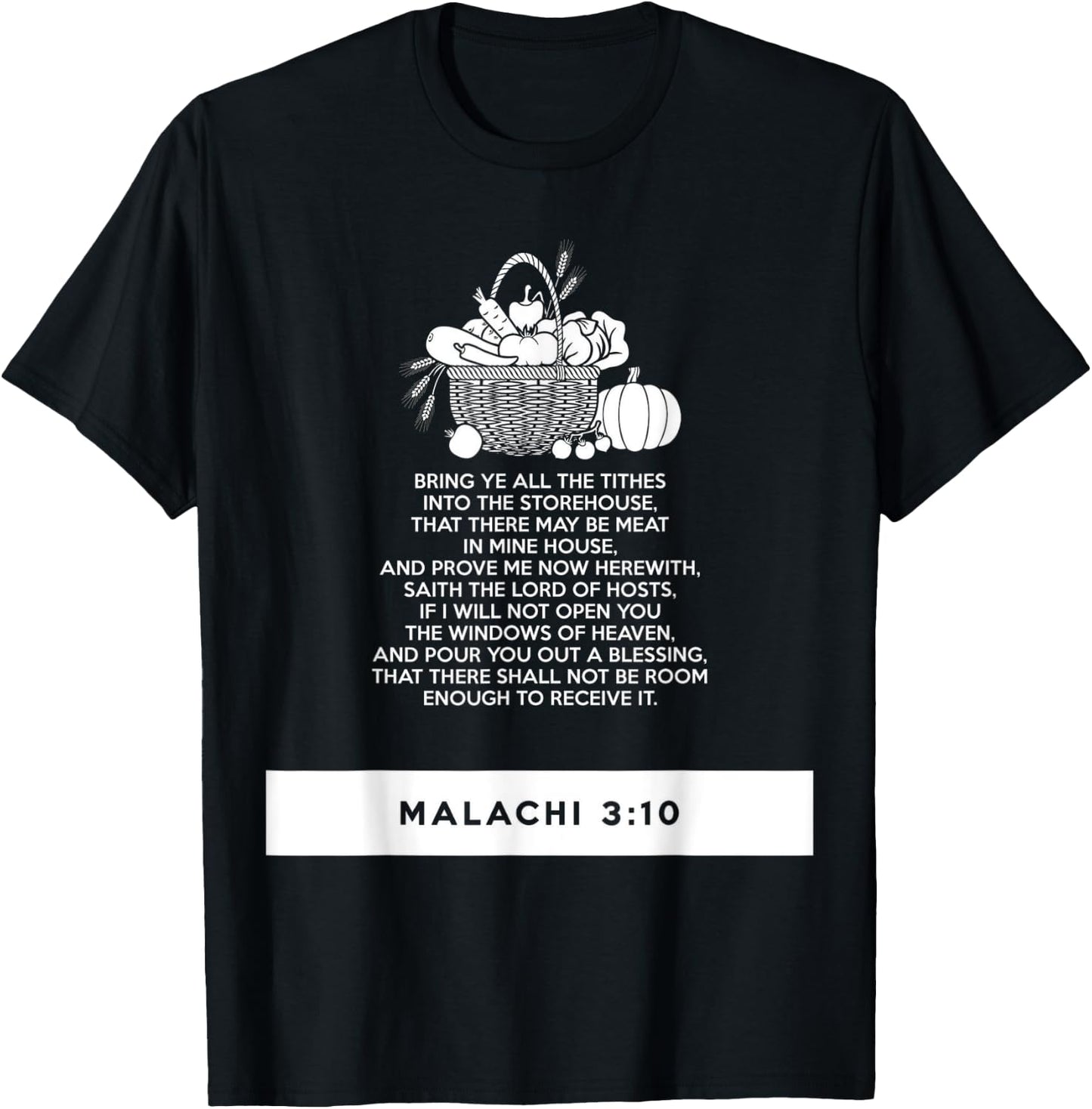 proverbs bible study Malachi 3 10 T-Shirt - T-Shirt | Black