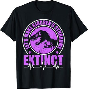 Let's Make Sjogren's Syndrome Extinct Chronic Illness T-Shirt - T-Shirt | Black