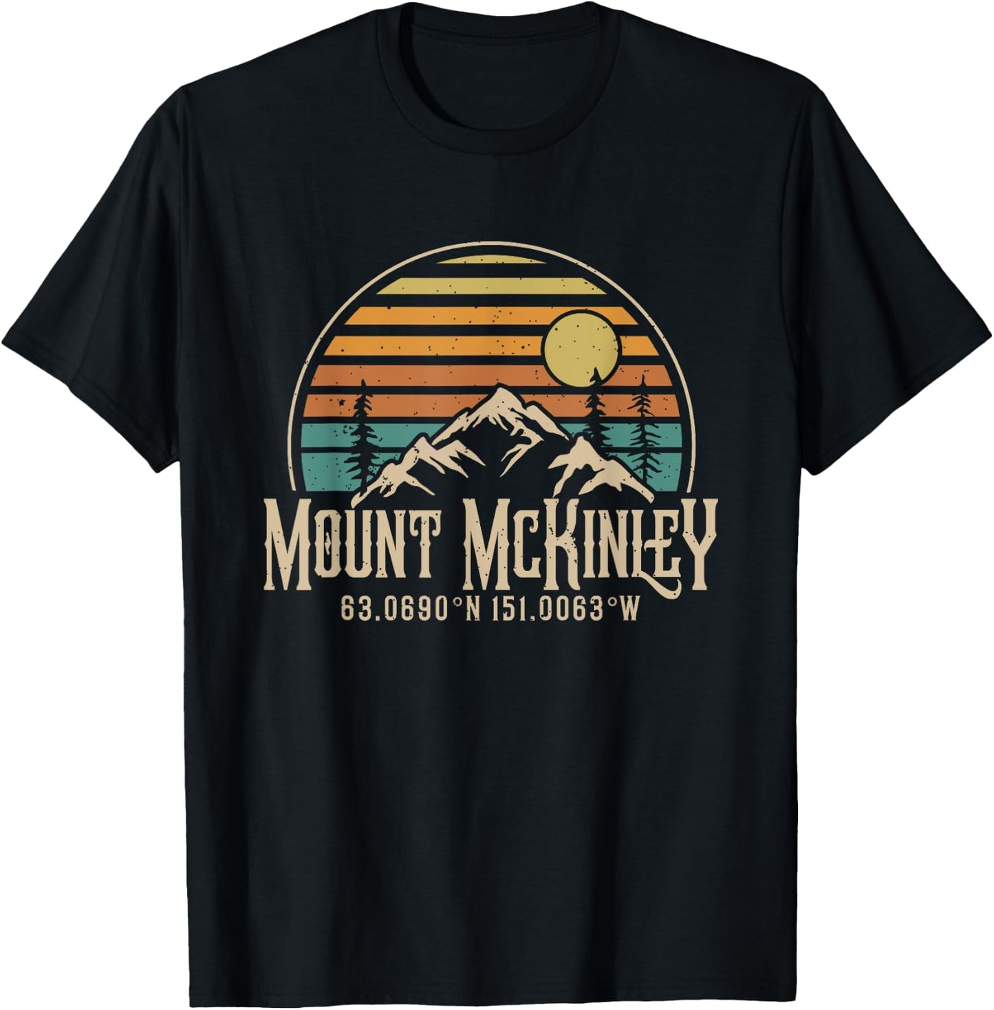Climbing Mt. Mckinley Alaska Hiking Climbi Mountain Mckinley T-Shirt - T-Shirt | Black