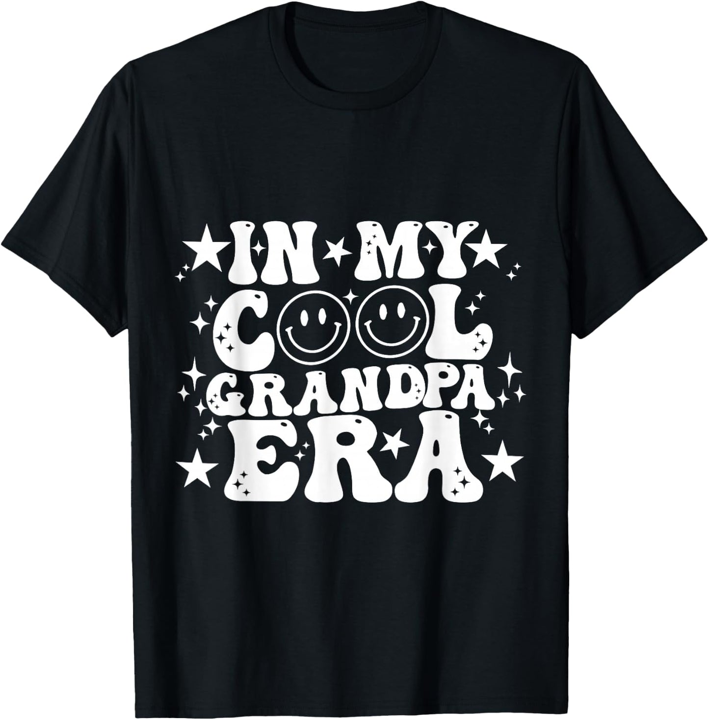 In My Cool Grandpa Era Groovy Funny Grandparents' Day T-Shirt - T-Shirt | Black