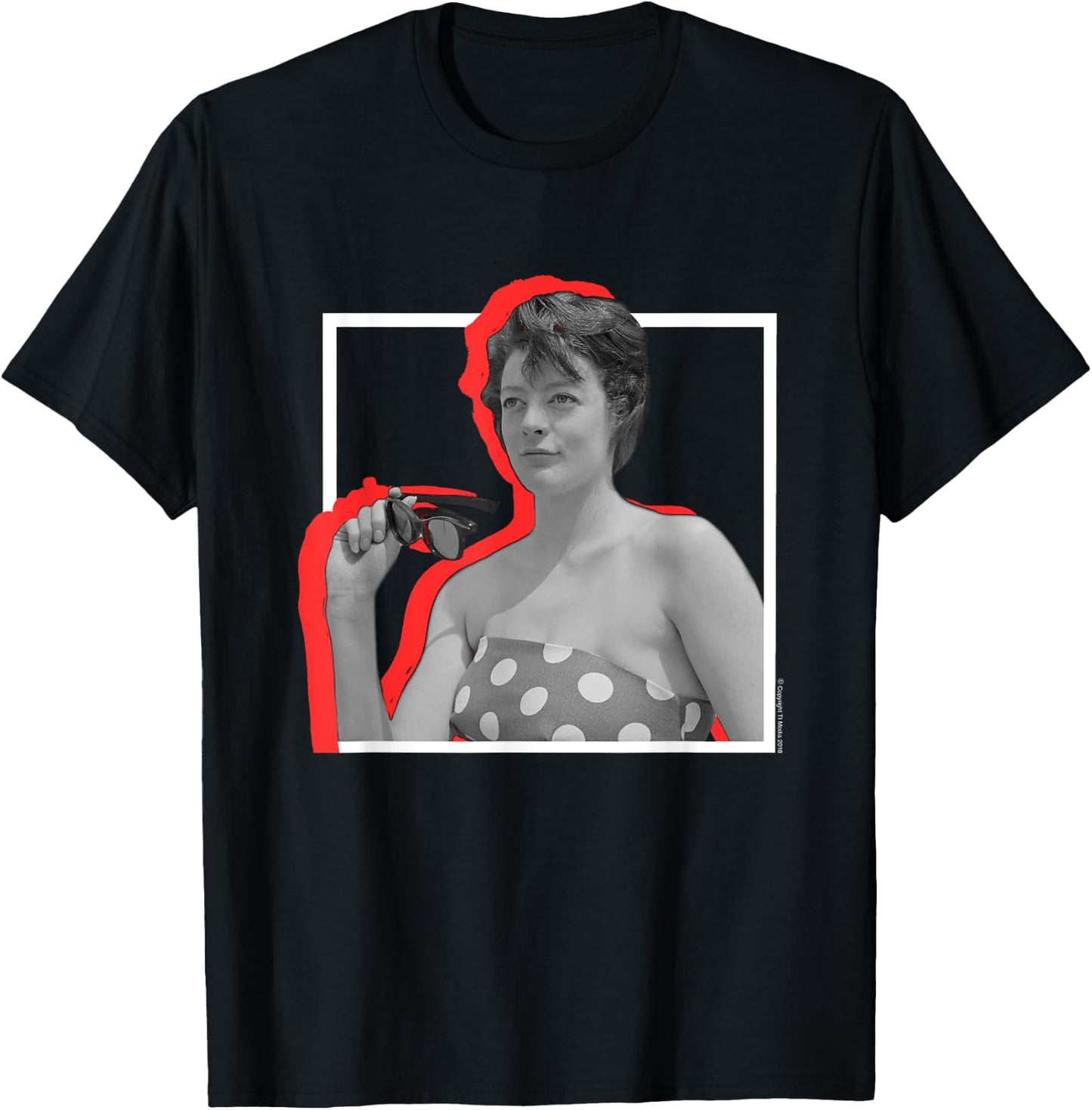 TV Times Maggie Smith Retro Frame T-Shirt - T-Shirt | Black