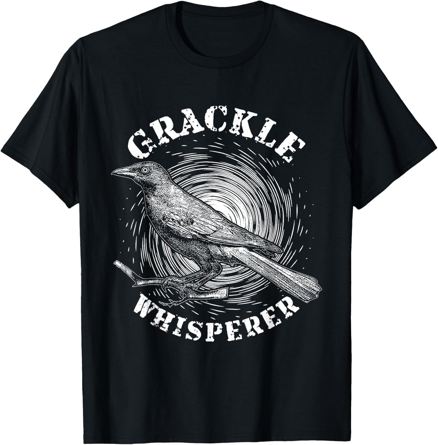 Blackbird Grackle Whisperer Design for Birdwatcher T-Shirt - T-Shirt | Black