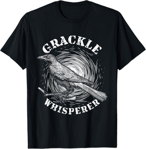 Blackbird Grackle Whisperer Design for Birdwatcher T-Shirt - T-Shirt | Black