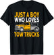Just a boy who loves tow trucks tow truck driver T-Shirt - T-Shirt | Black