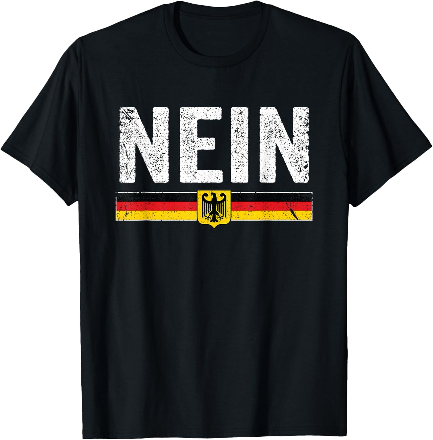 Oktoberfest Nein Shirt Vintage Germany Flag T-Shirt - T-Shirt | Black