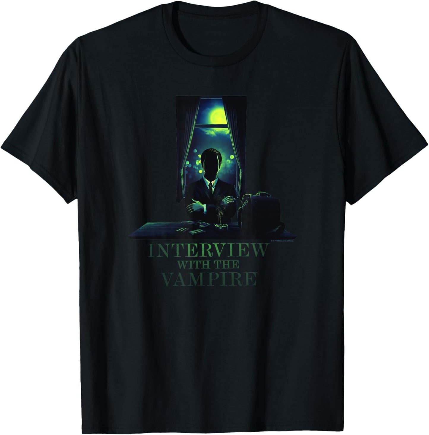 WB100 Interview with The Vampire Louis Midnight Silhouette T-Shirt - T-Shirt | Black