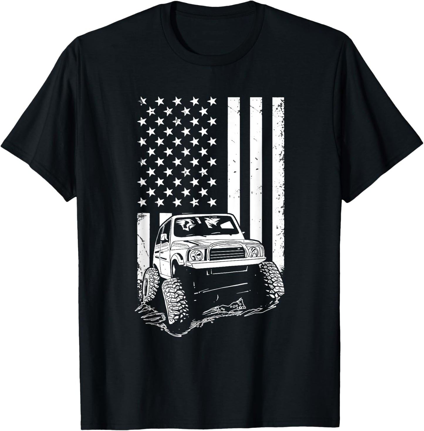 Off Road Vehicle American Flag Apparel Off Roader Men T-Shirt - T-Shirt | Black