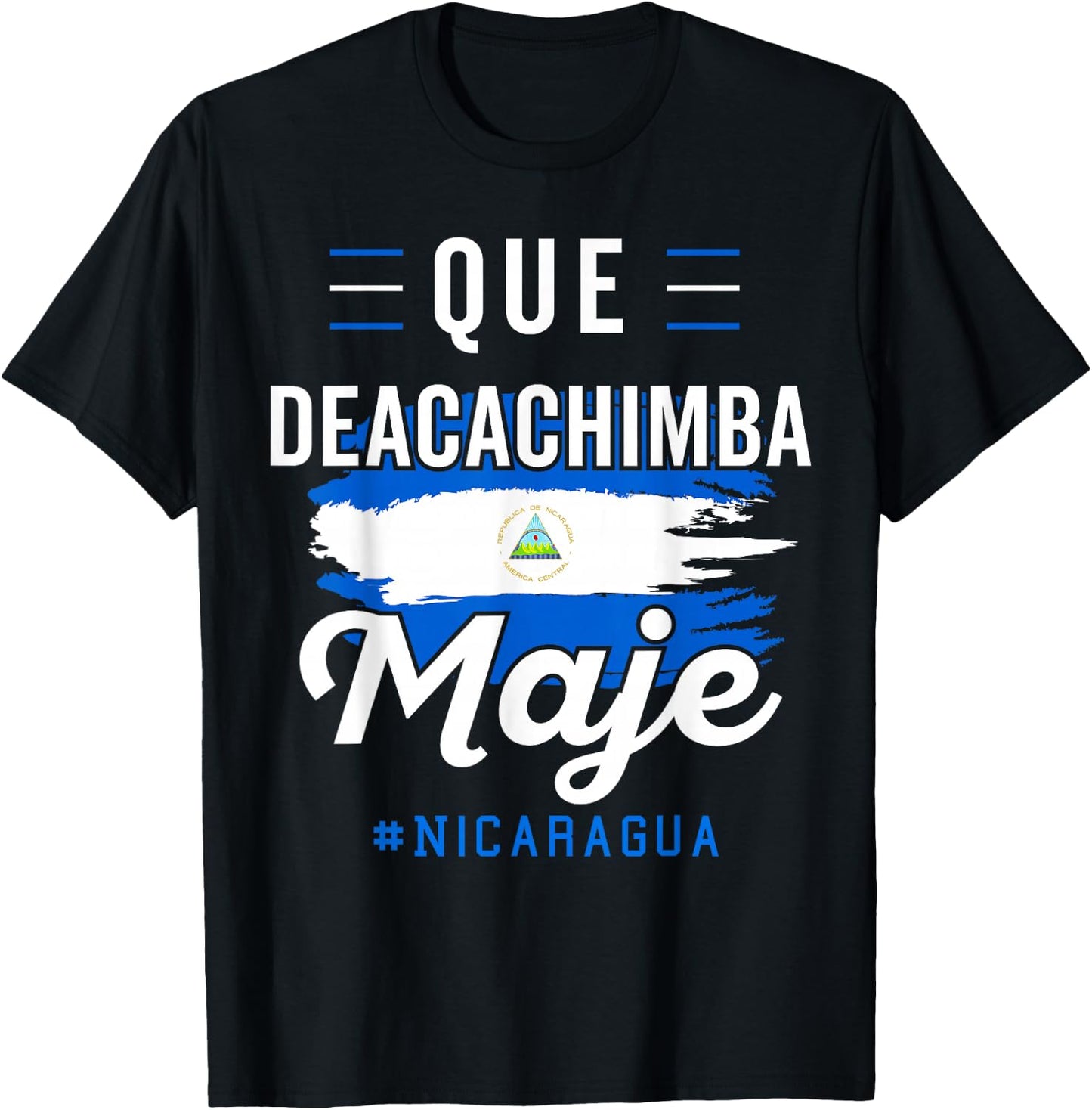 Nicaragua Flag Camiseta Nicaraguan Nicoya Pinoleros Nica Small T-Shirt - T-Shirt | Black