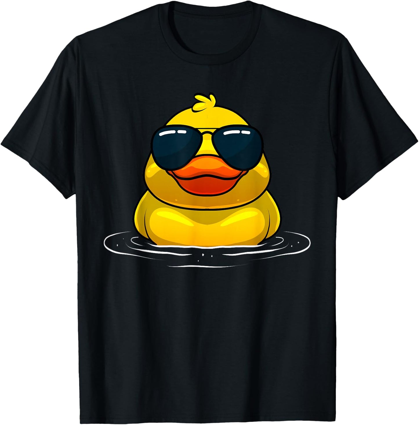Cool Duck Women Kids Rubber Duck Lovers Sunglasses T-Shirt - T-Shirt | Black