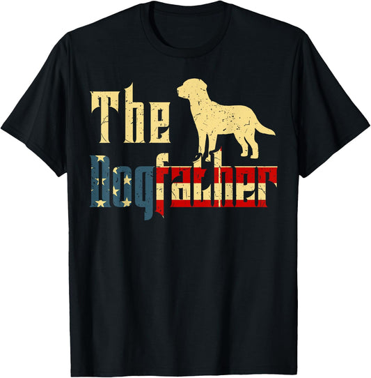 Father Day Gift Labrador Dad Dogfather Best Lab Dog 4th July Men T-Shirt - T-Shirt | Black