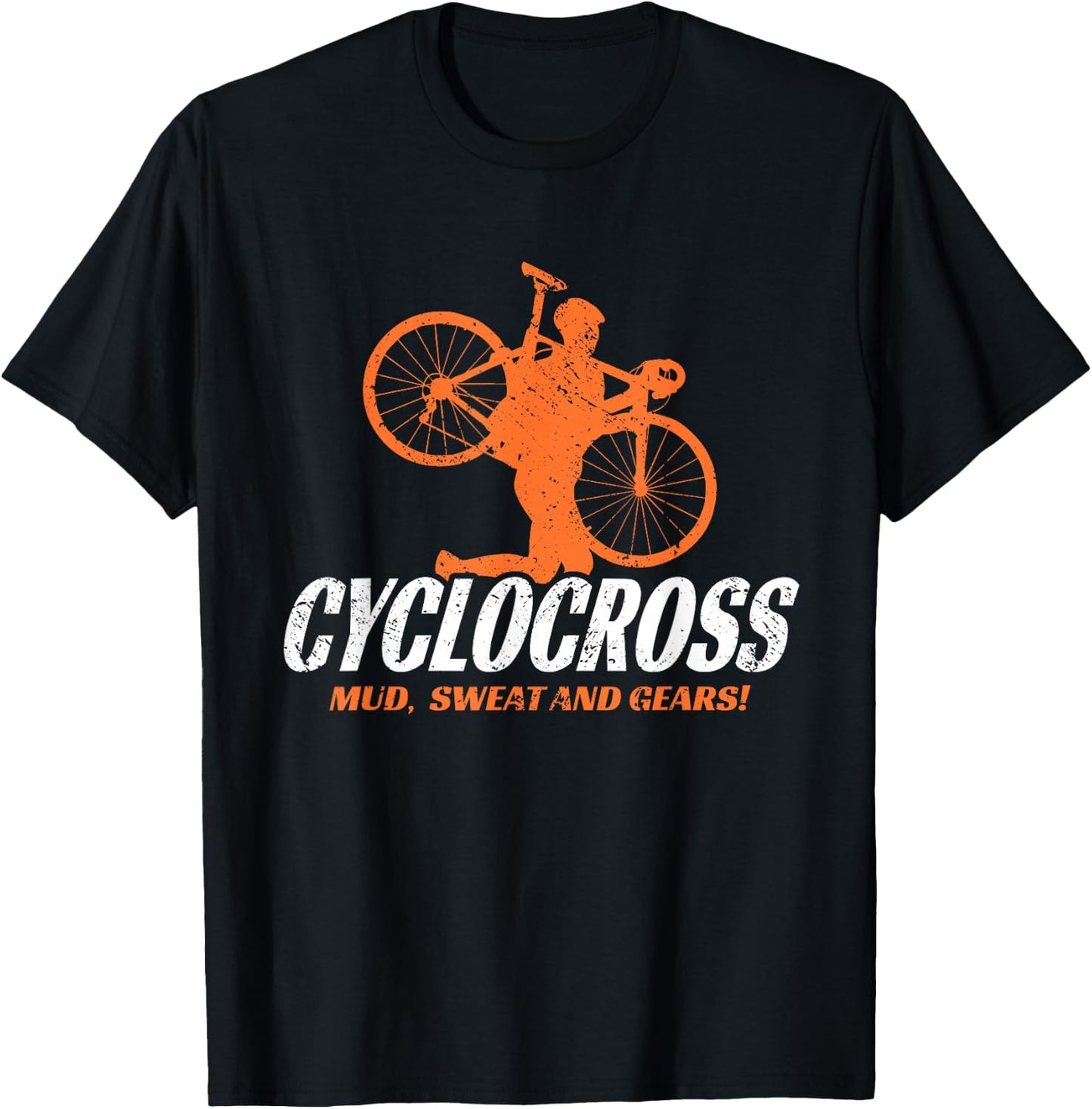 Cyclocross Saying With Cyclocross Bike T-Shirt - T-Shirt | Black