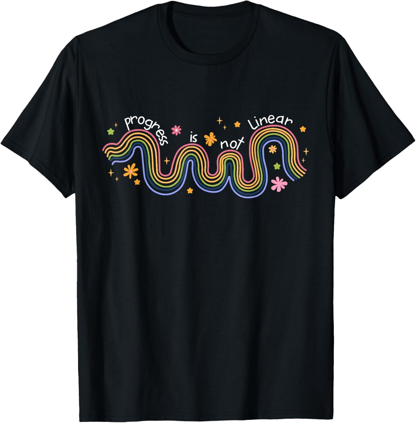 Progress is Not Linear Sped Ed Special Education Teacher T-Shirt - T-Shirt | Black