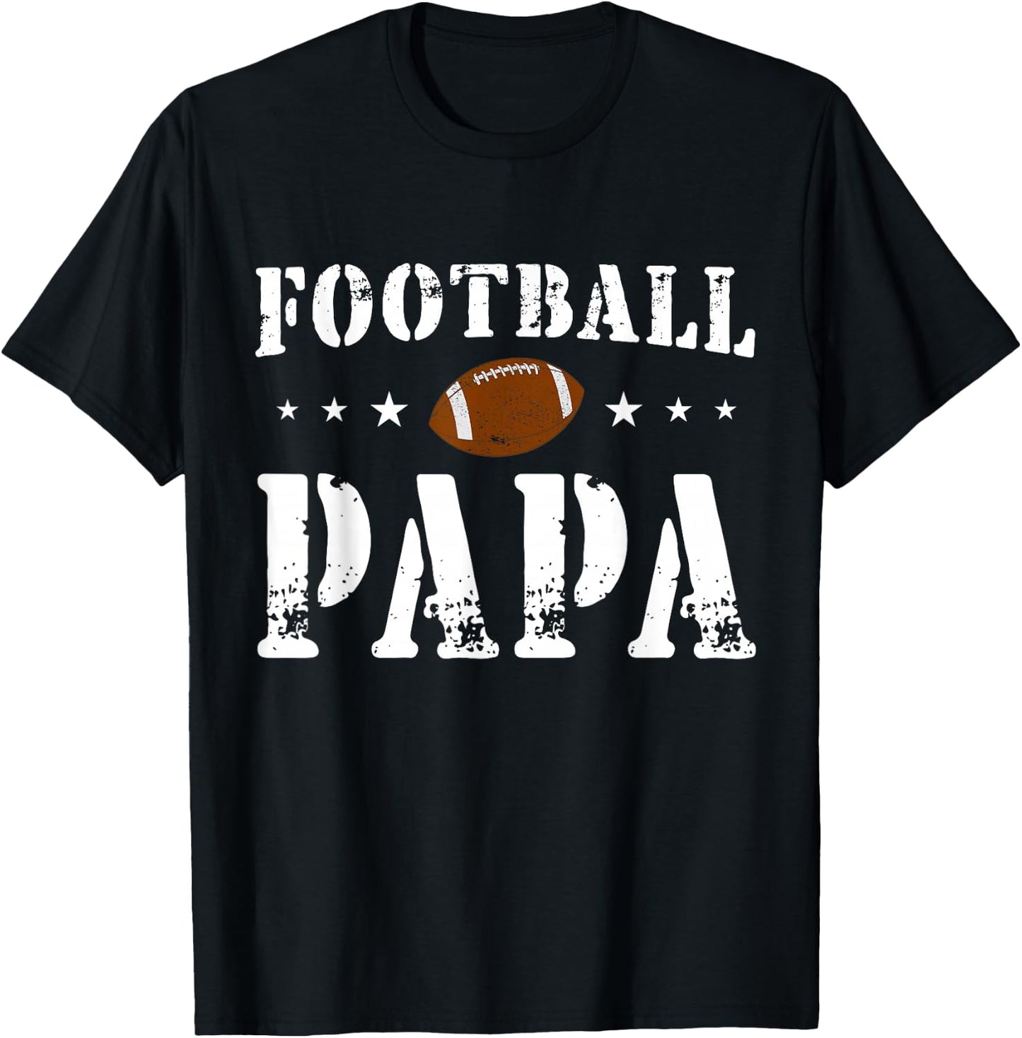 Vintage American Papa Football T-Shirt - T-Shirt | Black