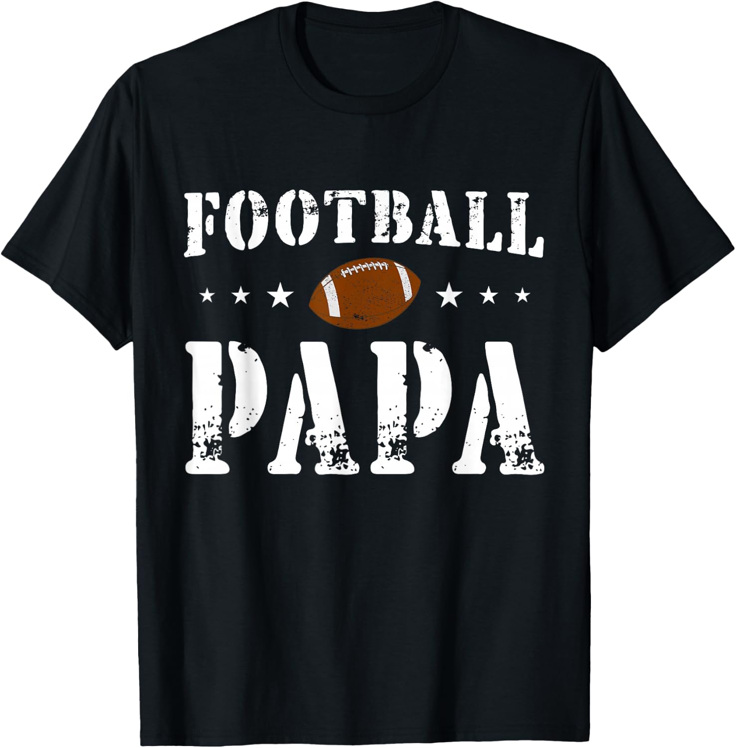 Vintage American Papa Football T-Shirt - T-Shirt | Black