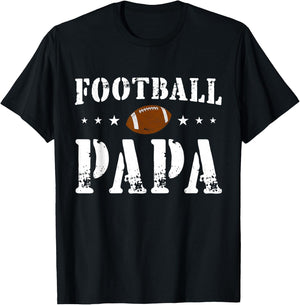 Vintage American Papa Football T-Shirt - T-Shirt | Black