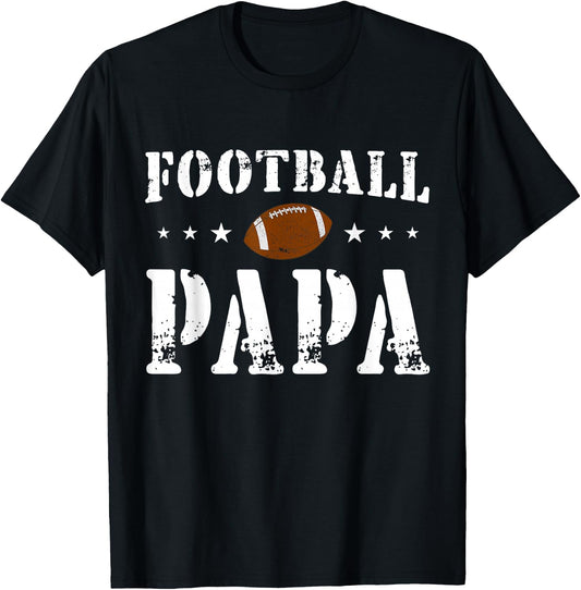Vintage American Papa Football T-Shirt - T-Shirt | Black