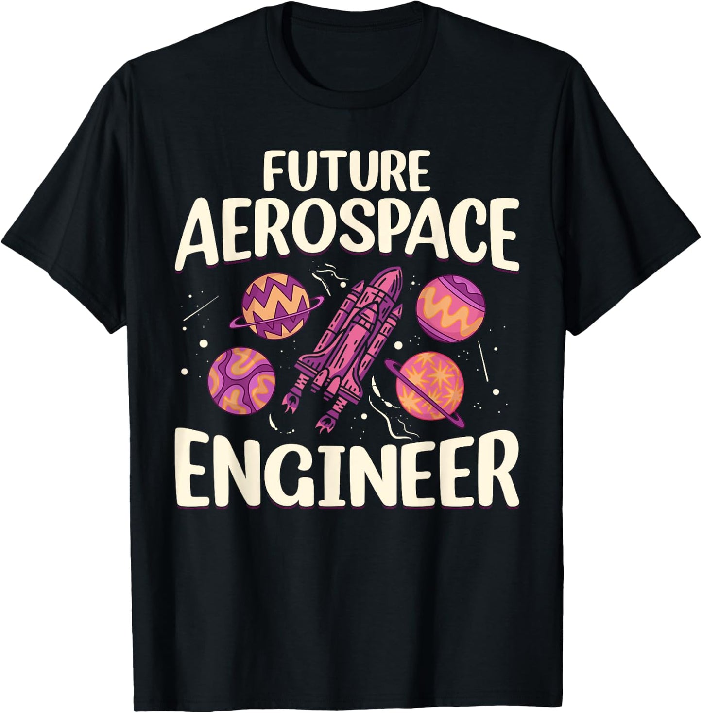 Space Travel Engineer - Future Aerospace Engineer T-Shirt - T-Shirt | Black