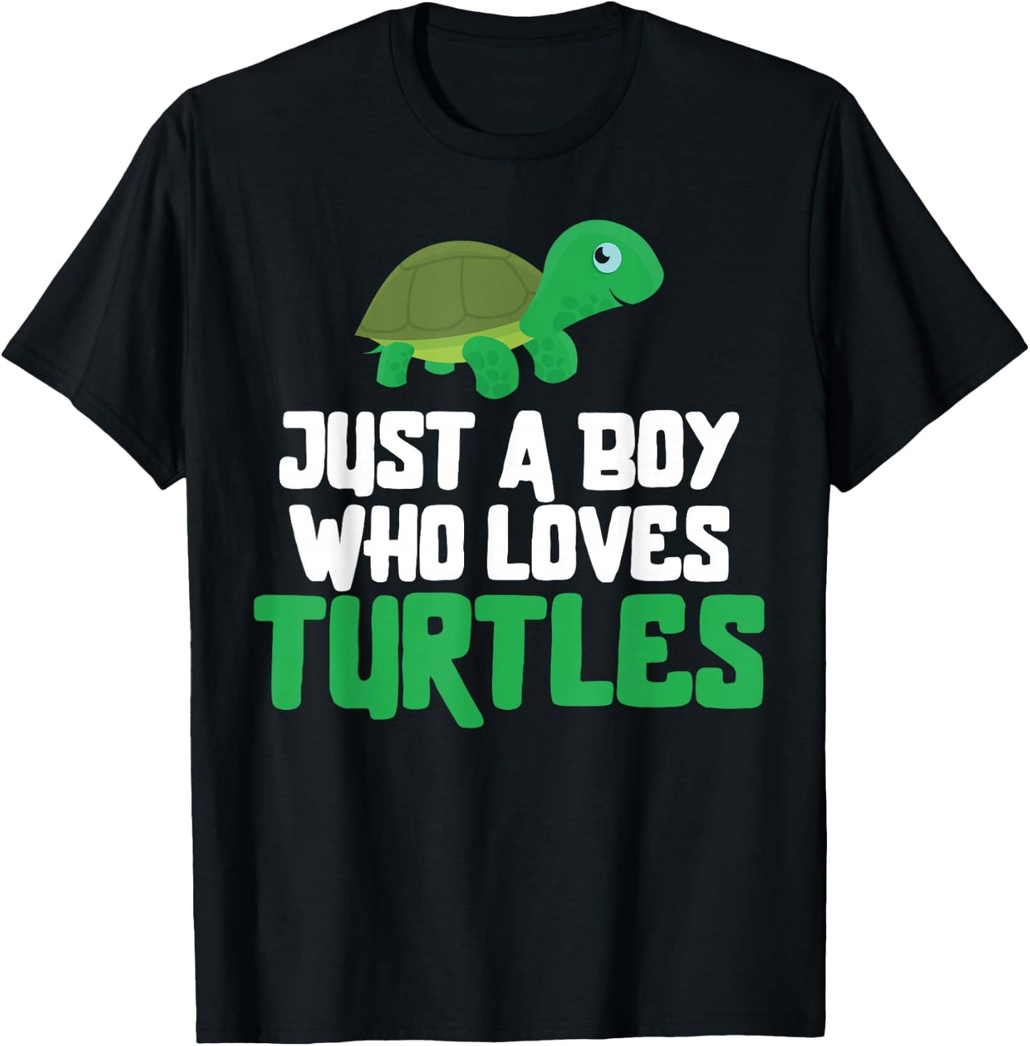 Sea Turtle Tortoise Just A Boy Who Loves Turtles T-Shirt - T-Shirt | Black