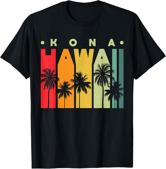 Islands Vintage Souvenir Kona Hawaii T-Shirt - T-Shirt | Black
