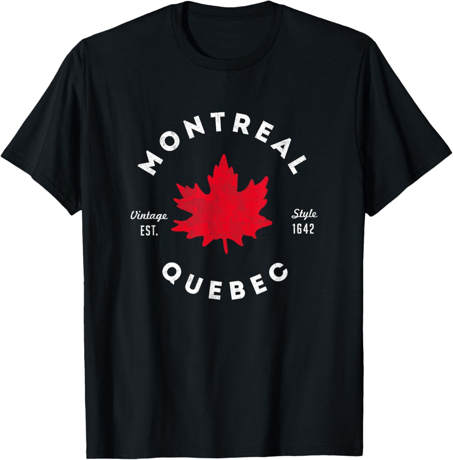 Montreal Canada Quebec Classic Vintage Retro T-Shirt - T-Shirt | Black