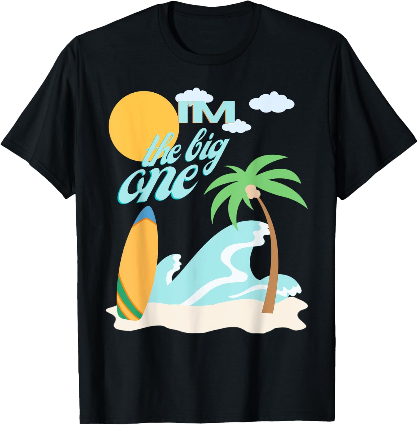 The Big One First Birthday 1st Bday Surfing Family Matching T-Shirt - T-Shirt | Black