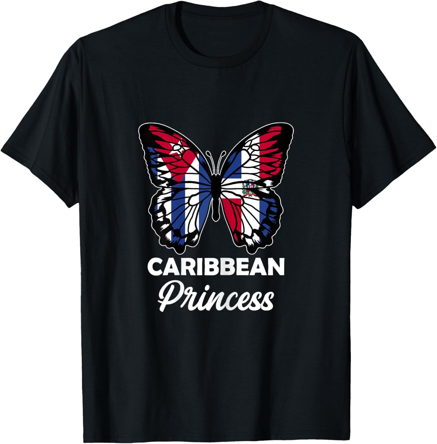 Caribbean Princess Cuba and Dominican Half Cuban Dominicana T-Shirt - T-Shirt | Black